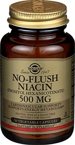 Solgar No-flush Niacina 500 mg 50 cápsulas Vegetales