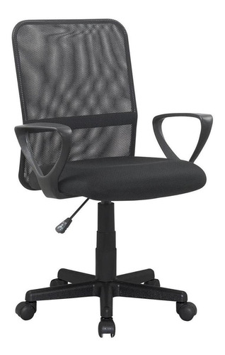 Imagem 1 de 4 de Cadeira de escritório Trevalla TL-CDE-04-1 ergonômica  preta com estofado de mesh
