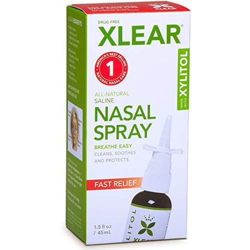 Xlear Natural Saline Nasal Spray Con Xilitol, 1,5 Fl Oz