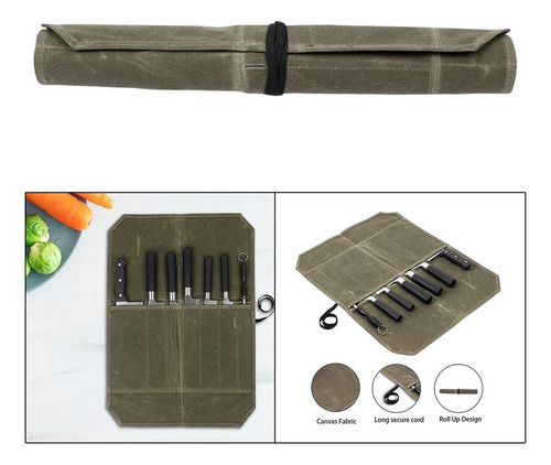 Wang Estuche Plegable Chef Roll Bag Bolsillos De