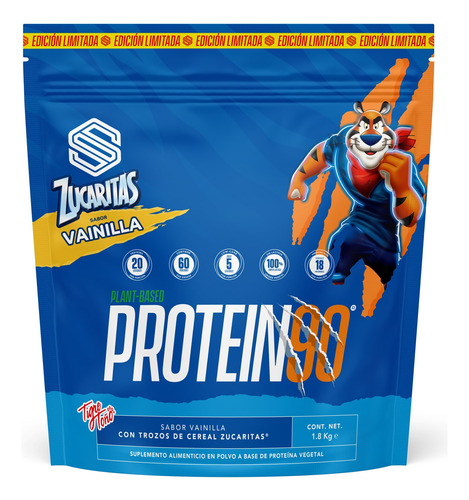 Protein90 Con Zucaritas Proteína Vegetal S Supplement 1.8kg Sabor Vainilla