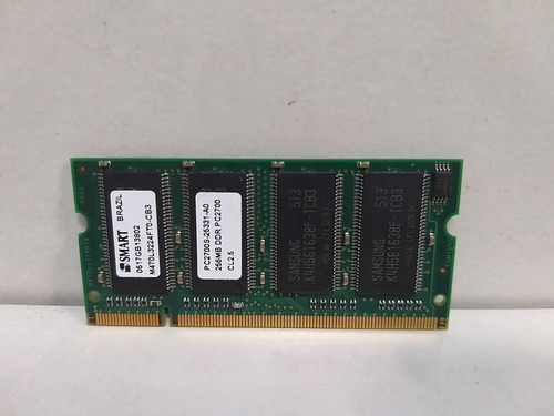 Memória Para Notebook Ddr1 256mb Pc2700 Smart (Usado)