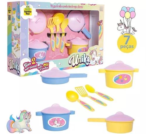 Panelinha comidinha de brinquedo jogo completo SAMBA TOYS em