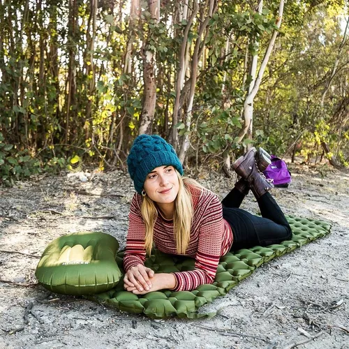 Almohada de camping -Almohadas comprimibles inflables de aire para