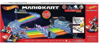 Hot Wheels Mario Kart Rainbow Road Track Set
