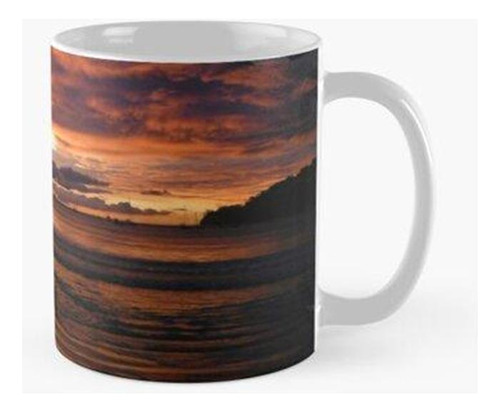 Taza Puesta Del Sol Púrpura Intacta- San Juan De Sur - Nicar