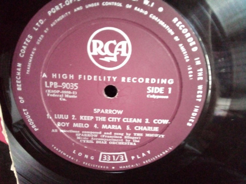 Lp Sparrow - Com Cyril Diaz Orchestra - Importado Raro (Usado)