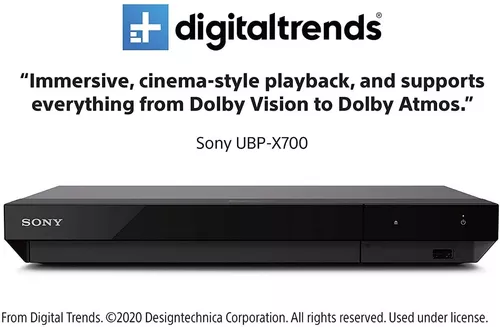 Reproductor de Blu-ray 4K Ultra HD con Dolby Vision, UBP-X700