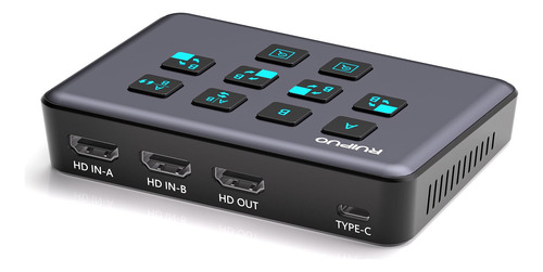 Conmutador Hdmi 4k 60hz Usb-c Para Streaming Y Gaming
