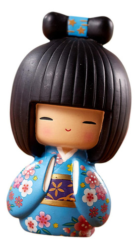 K Resina Kokeshi Muñeca Escultura Tradicional Hermoso Color