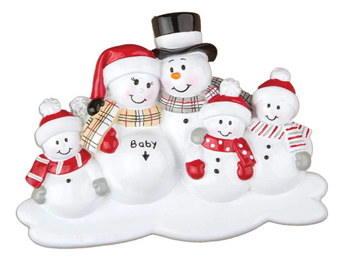 4 Juego De Adornos Familiares De Muñecos De Nieve 4 Piezas