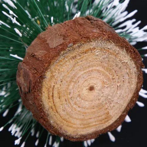 . 4 Piezas De Adornos Pequeños Luminosos De Navidad De Cedro