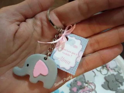 Llaveros Souvenirs Nacimiento Motivo Elefante
