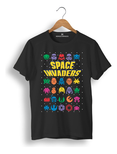 Remera: Space Invaders Star Wars Memoestampados
