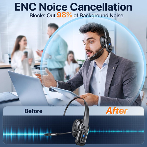 Fone De Ouvido Bluetooth Cptea Trucker Com Cancelamento De R