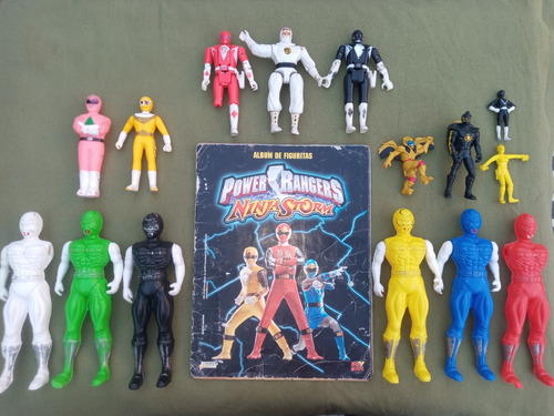 Lote De 15 Muñecos Power Rangers + Álbum