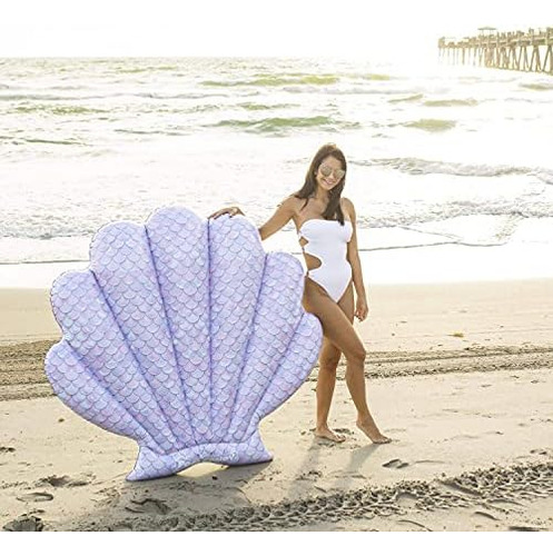 Isla Jumbo De Concha De Sirena - 60 X 69 De Poolcandy. Incre