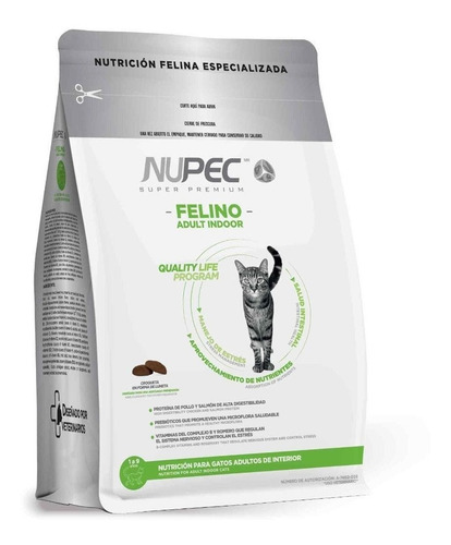 Imagen 1 de 4 de Nupec Felino Para Gato Adulto Indoor 1.5kg
