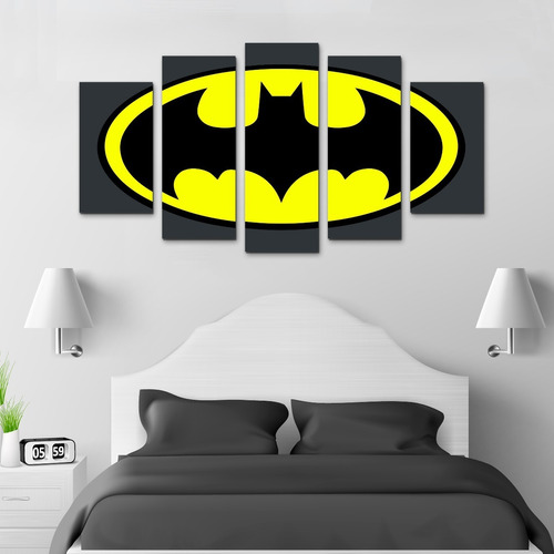 Cuadro Decorativo Para Recamara Y Sala Batman Simbolo Comics | Meses sin  intereses