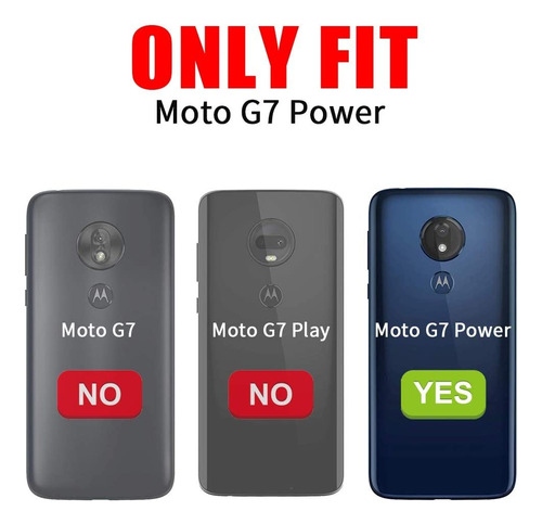 Funda Protector Slim Case Para Celular Moto G7 Power Negro Lisa