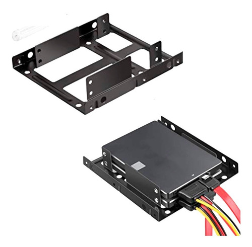 Adaptador Metalico Disco Rigido Ssd De 2.5 A 3.5 Dual