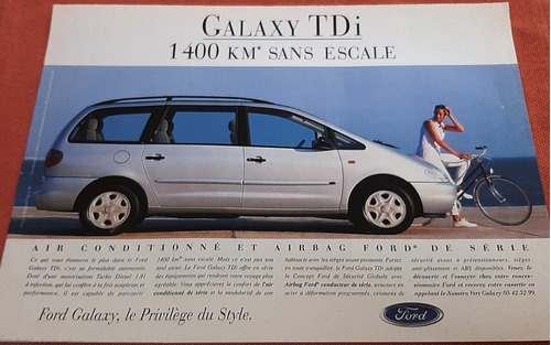 Ford Galaxy Tdi Minivan Publicidad Origen Francia