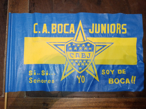 Antigua Bandera De Boca Juniors - Años 70 - De Plastico