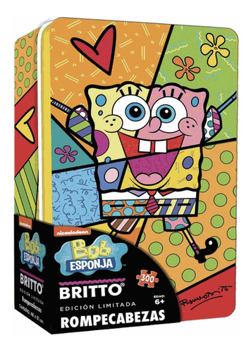 Rompecabezas Coleccionable En Tin Bob Esponja-300 Piezas