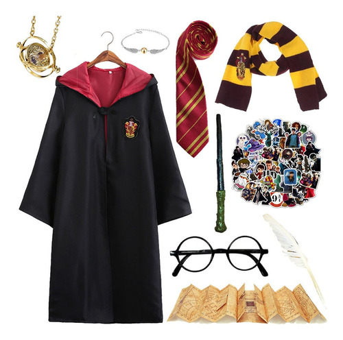 Conjunto De Cosplay Traje De Harry Potter Túnica Capa Gryffindor