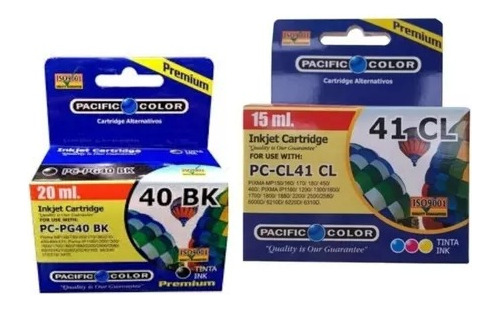 Pack 2 Tintas Canon 40 - 41 Alternativas Xl Pacific Color