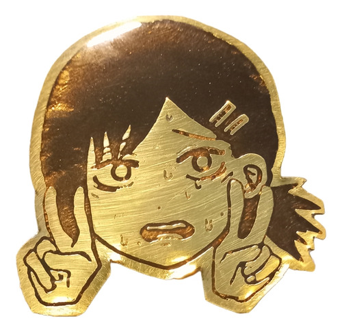 Broche Pin Prendedor Chainsaw Man Kobeni Dorado Grande 