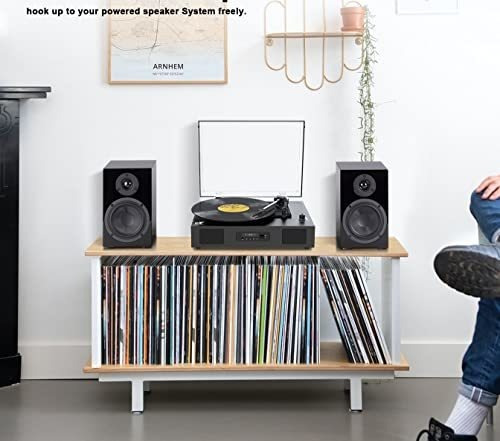 Tocadiscos Bluetooth Con Altavoz Integrado, Grabación Usb, M
