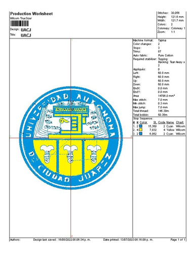 Digitalizado De Bordado Logo De La Uacj