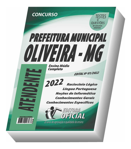Apostila Prefeitura De Oliveira - Mg - Atendente