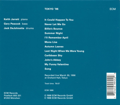 Cd Tokyo '96 (keith Jarrett) Estándar
