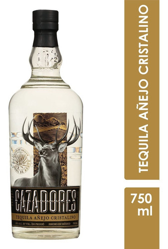 Tequila Cazadores Añejo Cristalino 750ml