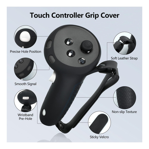 Vr Controlador Purps Para Meta Quest 3s+ Case De Silicona De