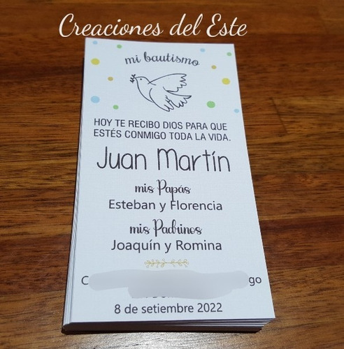 Imagen 6 de 10 de Estampitas Comunión O Souvenir X 5 Unidades