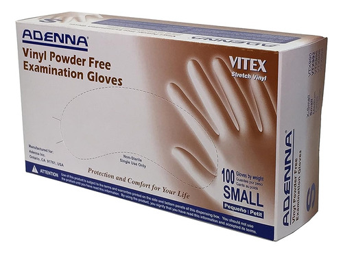 ~? Adenna Vtx992 Vitex 4 Mil Vinyl Powder Free Exam Gloves (