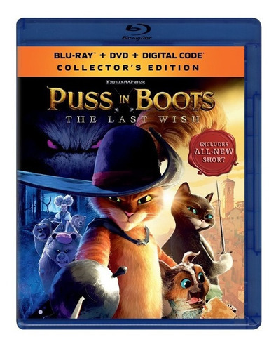 El Gato Con Botas 2 El Ultimo Deseo Pelicula Blu-ray + Dvd