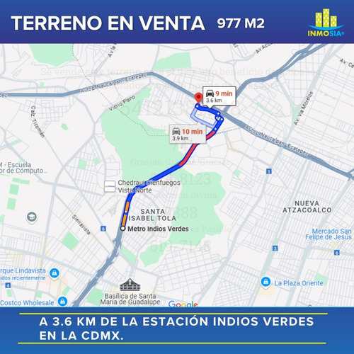 Terreno En Venta De 977 M² En San Juan Ixhuatepec, Tlalnepantla, Edo. Méx. | Con Construcción Aprovechable Y Accesorias Internas | Ubicación Estratégica, Gran Potencial Y Conectividad Inmediata A Cdmx