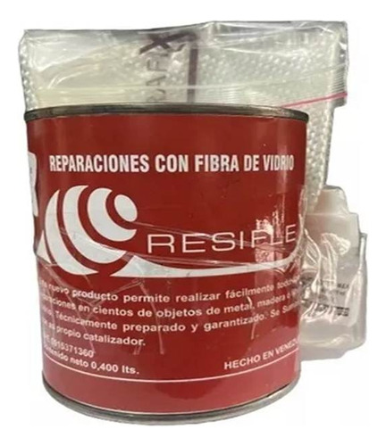 Resina Y Fibra De Vidrio Mat Catalizador Resiflex 1/4 De Gal