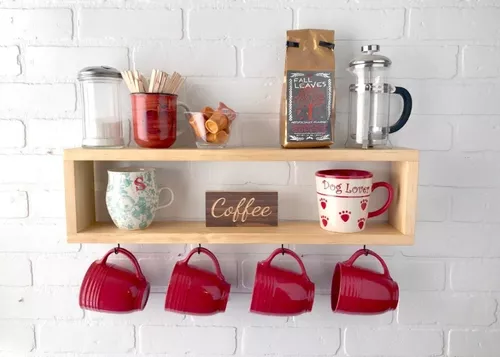 Muebles esquineros de madera estantes repisas flotantes pared para baño  cocina 3