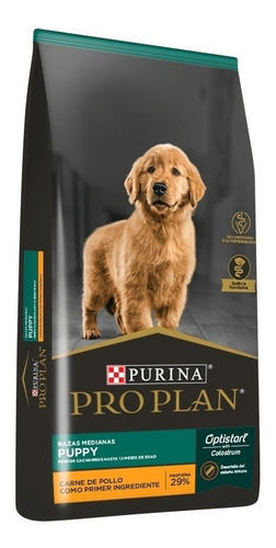 Imagen 2 de 3 de Alimento Pro Plan OptiStart Puppy para perro cachorro de raza mediana sabor pollo en bolsa de 15kg