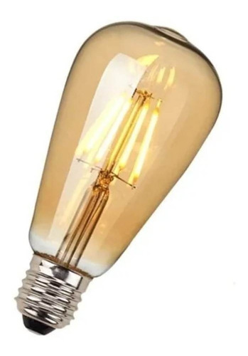 Ampolleta Vintage 4 Watt Filamento Luz Calida Pack De 10