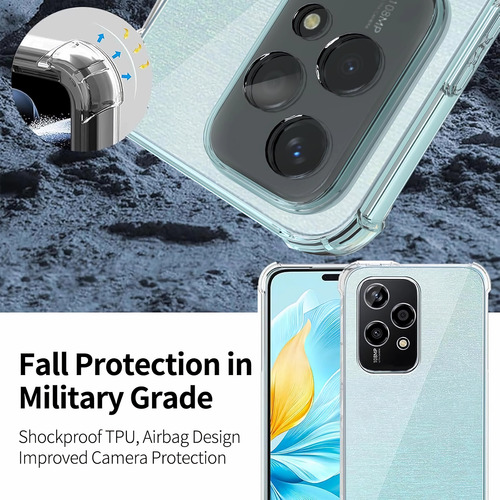 Funda Acrigel Airbag Rígido Para Honor 200 Lite 5g Transparente Acrigel Reforzado