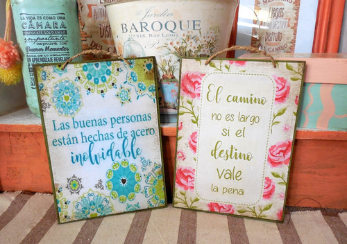 Cuadros Carteles Decorativos Con Frases: 11x20-13x18cm