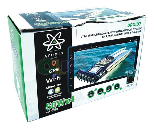 Autoestéreo Atomic Droid7 2 Din Android Gps Wifi Bluetooth
