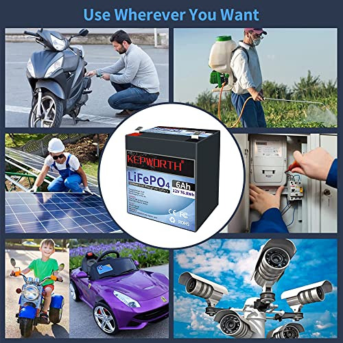 Batería De Litio Hierro De 12v 6ah Baterías De Ciclo ...
