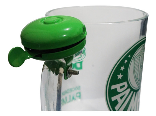 Caneca De Vidro Gigante 650ml Com Sino- Palmeiras Campeão
